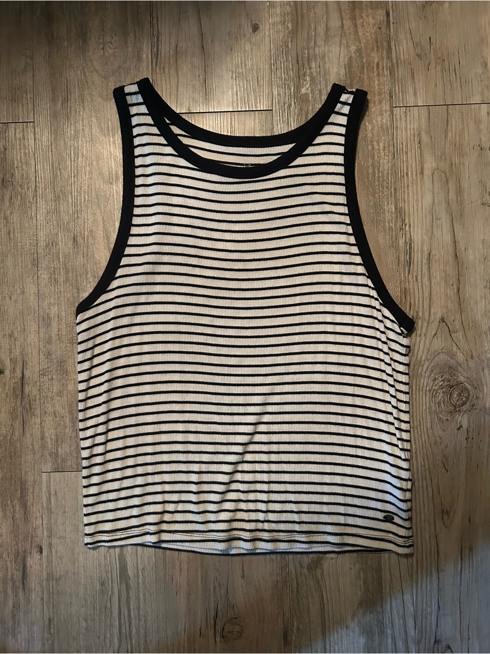 American Eagle Outfitters Black & White Striped Tank